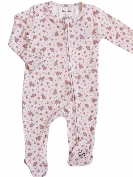 Dear Perli Other - NWT Dear Perli Baby Girl Bamboo Footie Zippered 1 Piece Rosie Posie 6-12 Months